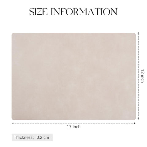 MOSAYT outdoor-dining placemats beige suitable for patio dining and picnics.