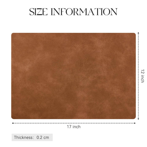 MOSAYT vinyl placemats display a faux leather texture enhancing table decor.