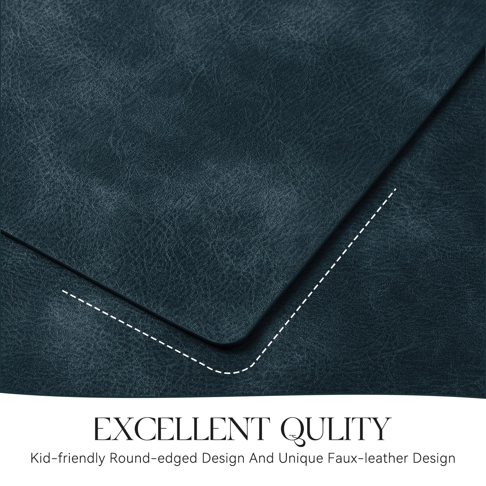 MOSAYT placemats wipe clean and dry easily after spills.