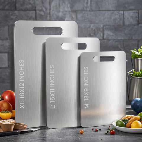 MOSDOOK titanium cutting board dishwasher-safe for quick cleanup after meals.