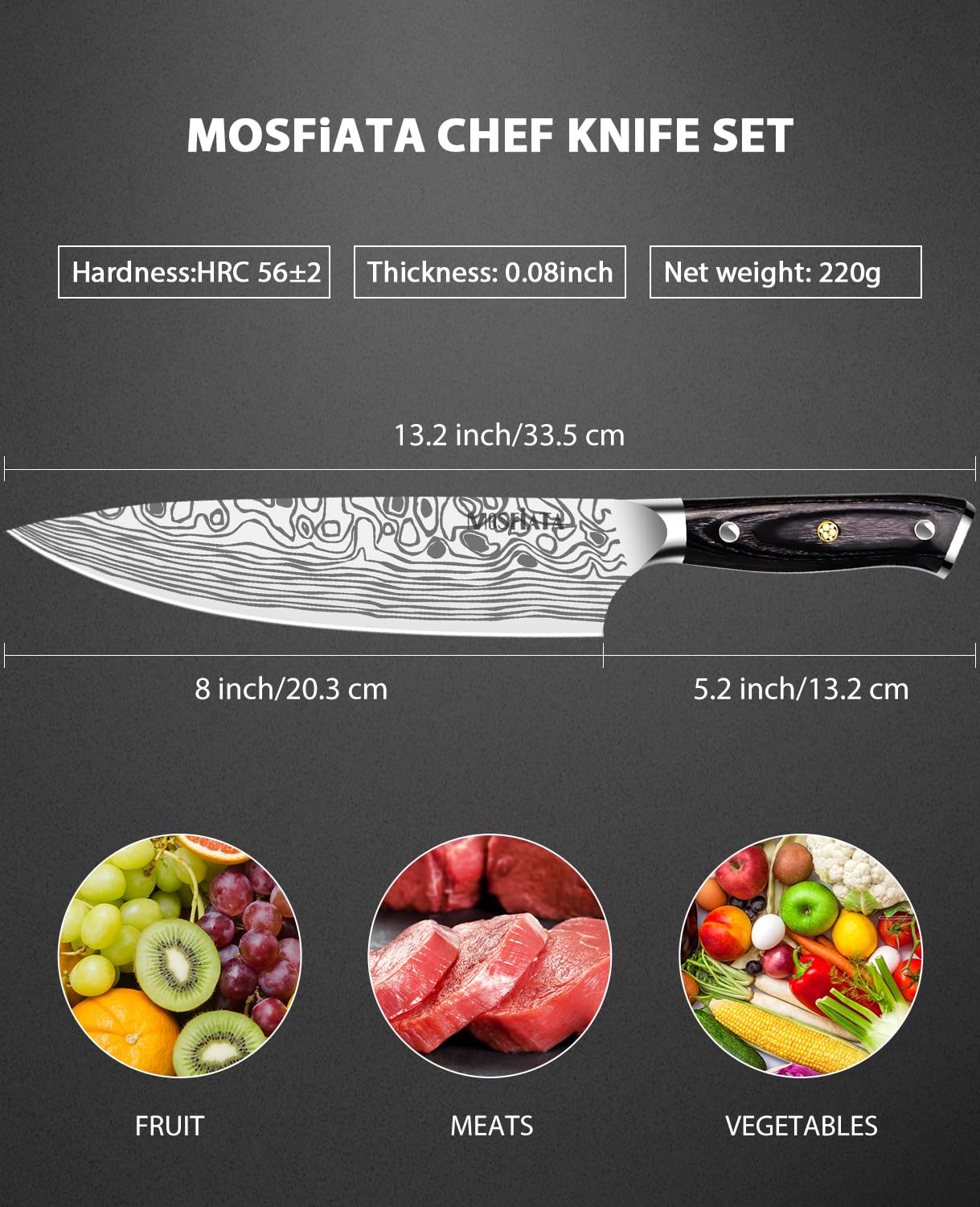 MOSFiATA MICARTA handle and ergonomic design reduce wrist tension.