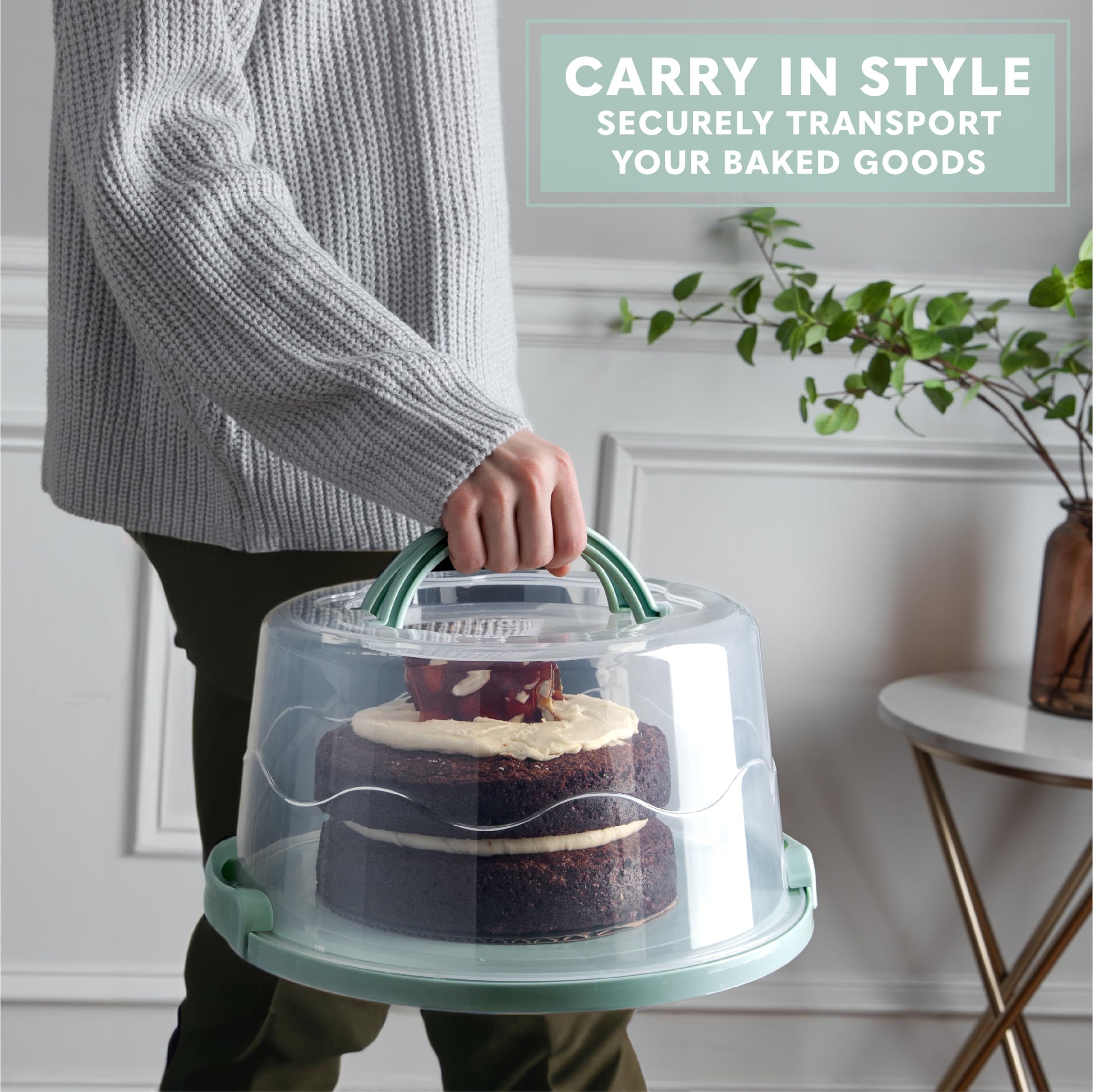 MosJos cake container fits up to a 10-inch layer cake