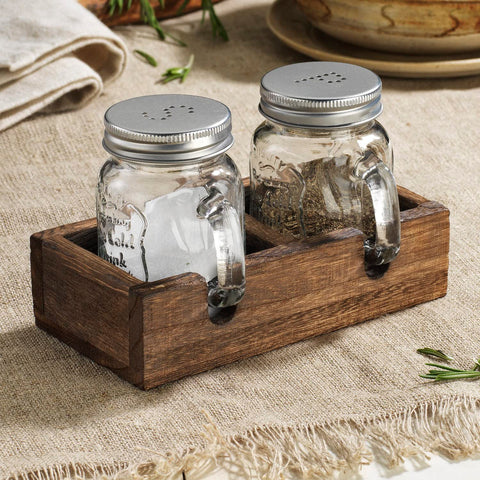 MosJos stainless steel lids on glass shakers for secure storage and freshness.