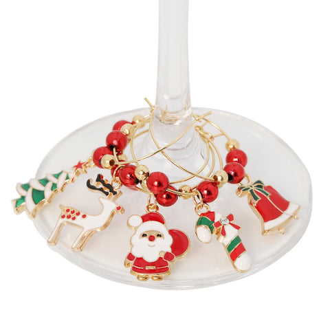 MOSNLEILA Christmas tree charm helps guests identify their drink with flair.