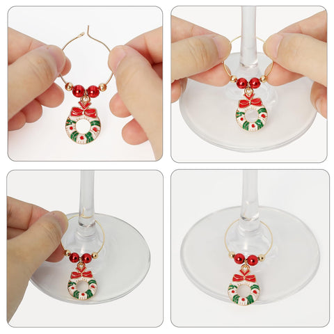 MOSNLEILA stocking charm adds festive identifiers to cocktails and glasses.