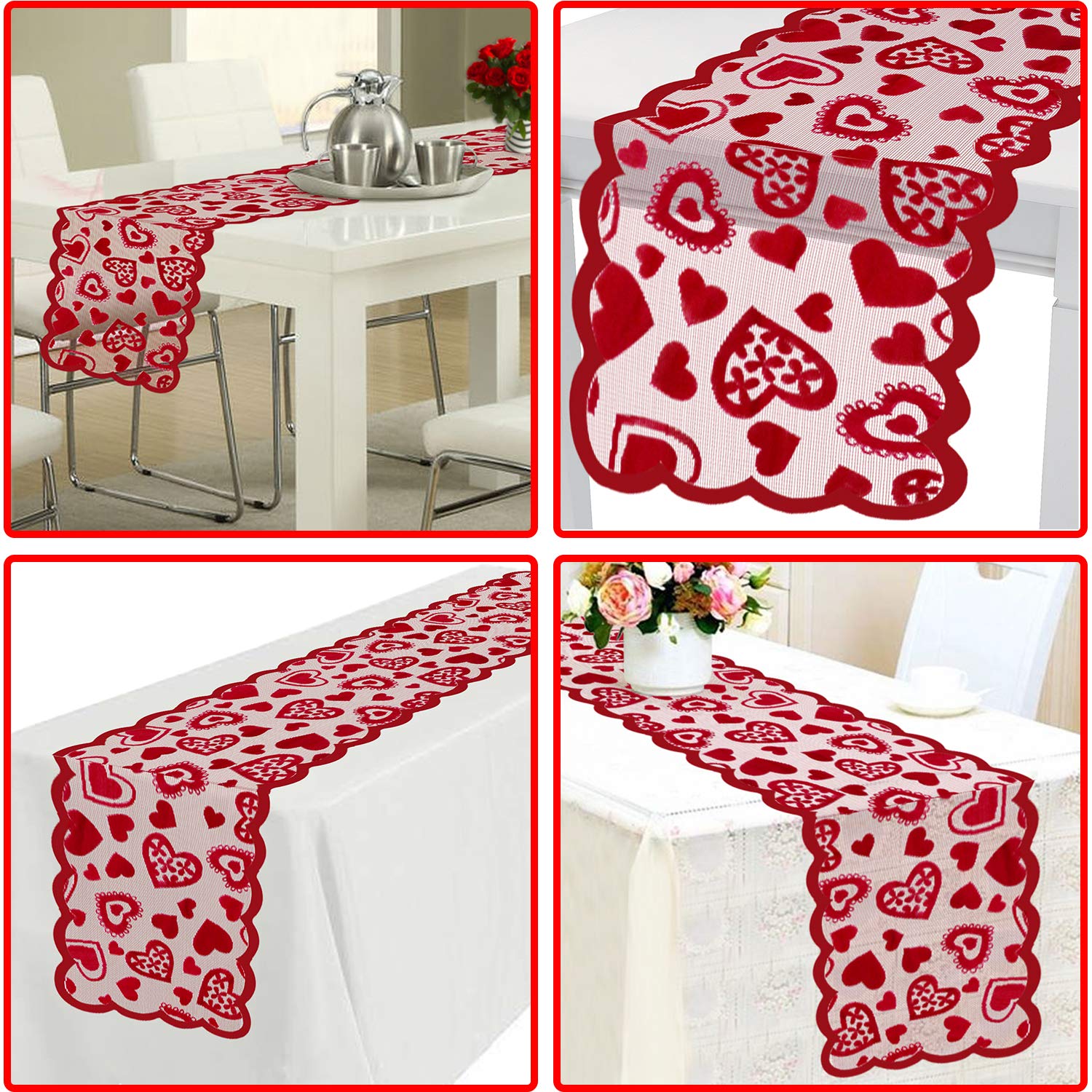 Mosoan 72x13 inch table runner fits dining tables for 2 to 6 guests.