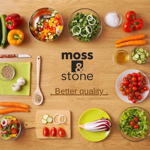 Moss & Stone 11 lb capacity supports weighing multiple ingredients.