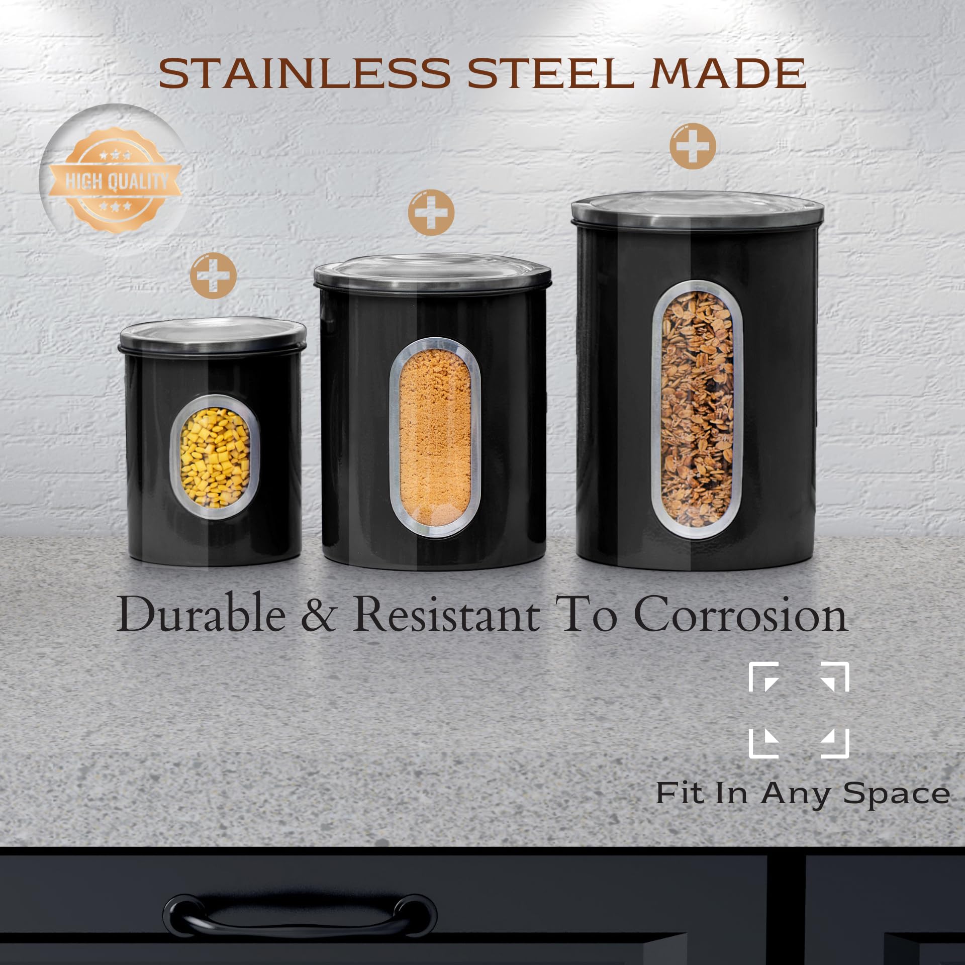 Moss & Stone anti-fingerprint stainless steel finish stays clean with minimal upkeep.
