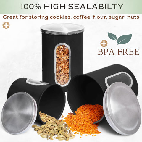 Moss & Stone medium 21 oz canister keeps snacks fresh on the counter.