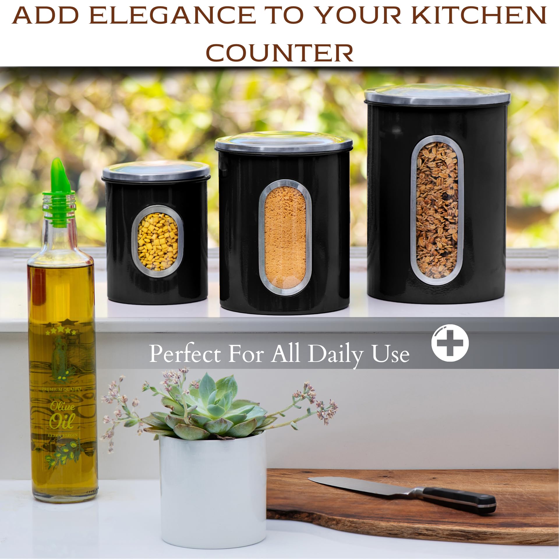 Moss & Stone small 12 oz spice jar fits herbs or sugar with a window.