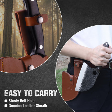 Mossy Oak Serbian Chef Knife outdoor camping setup showing versatility
