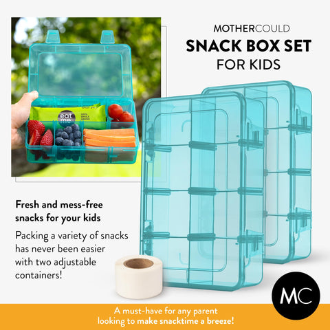 Dishwasher-safe blue snack box stays fresh after every wash