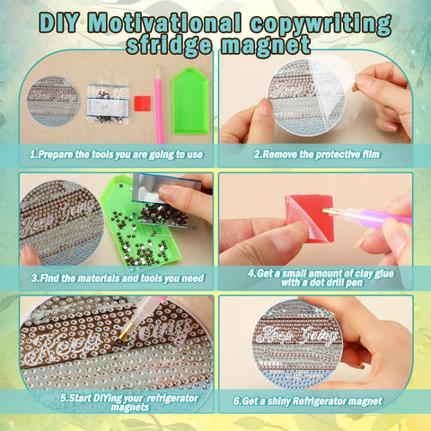 Motipuns Diamond Art Magnets kit includes tools for easy DIY crafting.