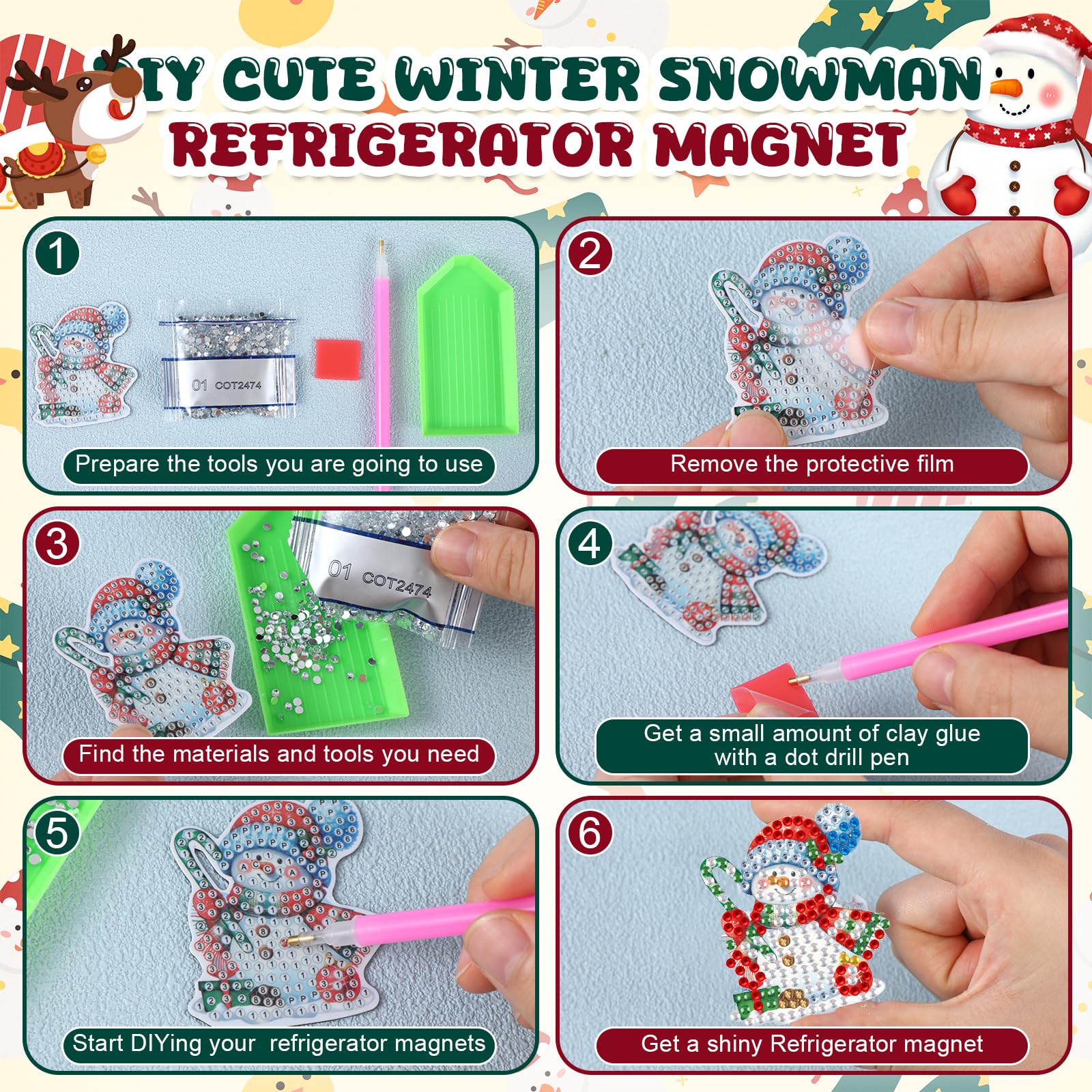 Motipuns easy DIY kit: peel, place, and paste diamonds