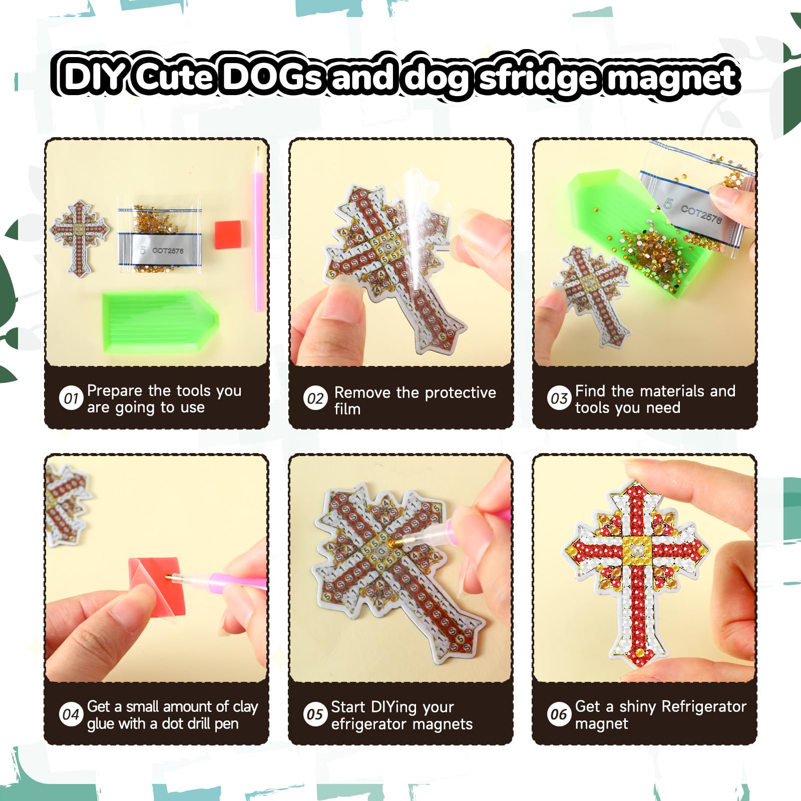 Motipuns easy-to-use diamond art magnets for adults to craft without fuss