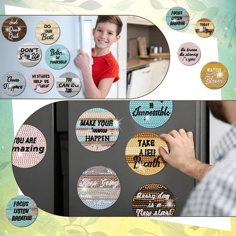 Motipuns Inspirational Magnets brighten spaces and spark daily creativity.