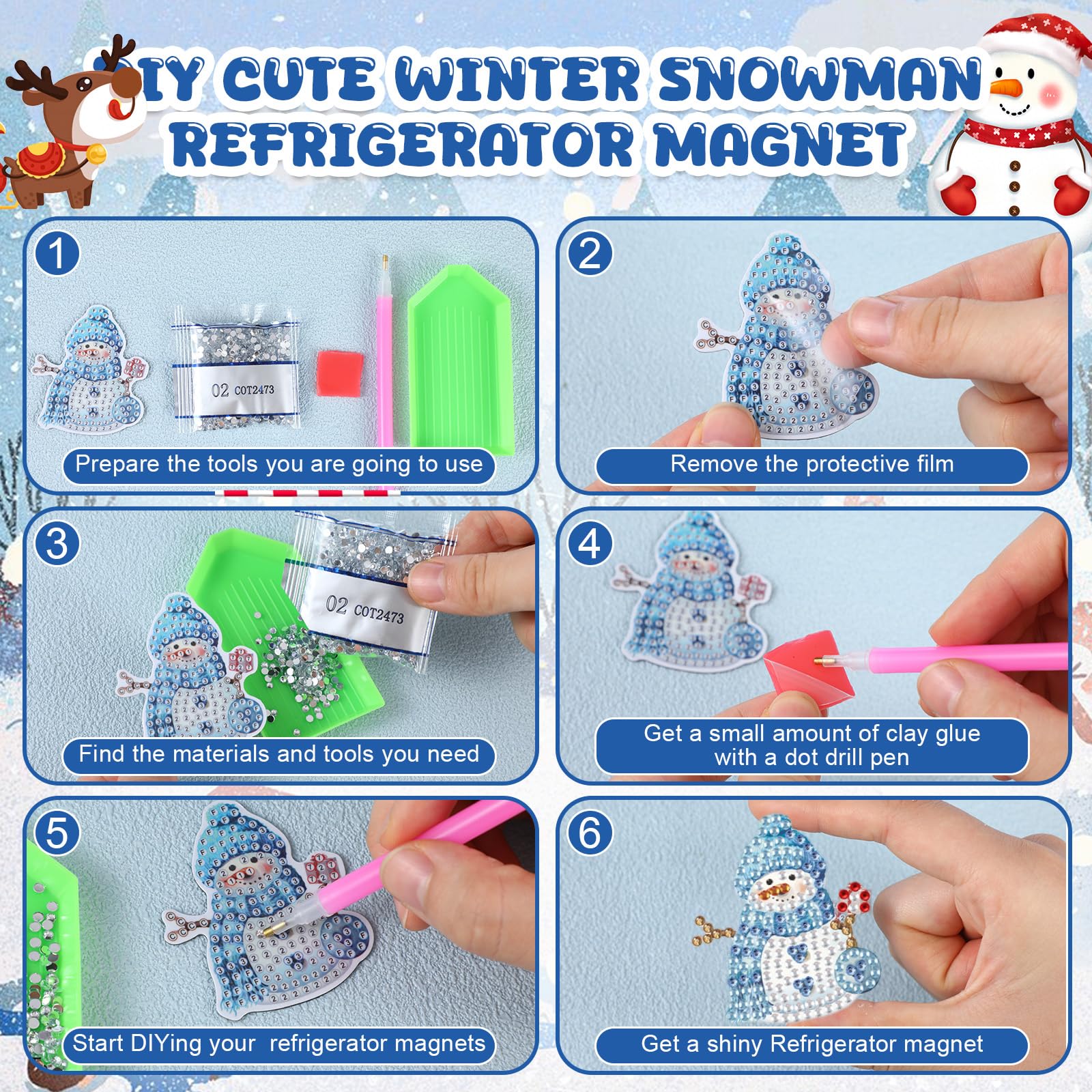 Motipuns magnetic fridge diamond painting magnet for home and office use