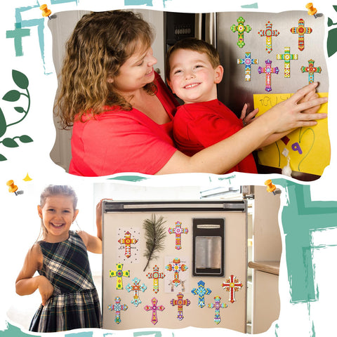 Motipuns magnets across appliances and desks for versatile art display