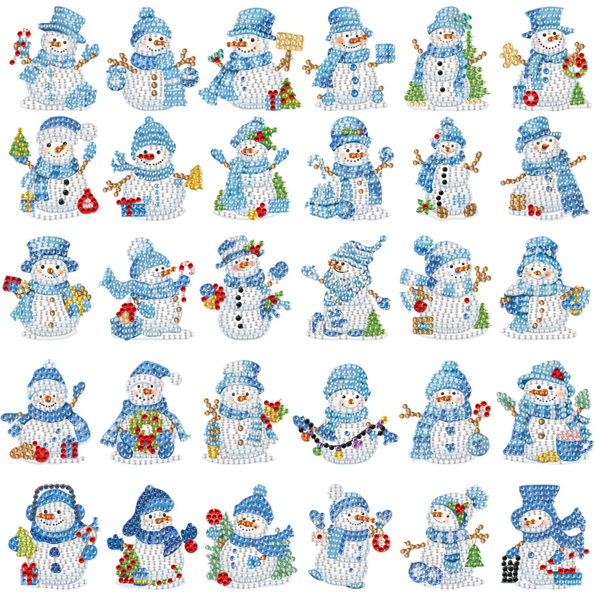 Motipuns winter diamond art magnet snowman on a fridge adds festive charm