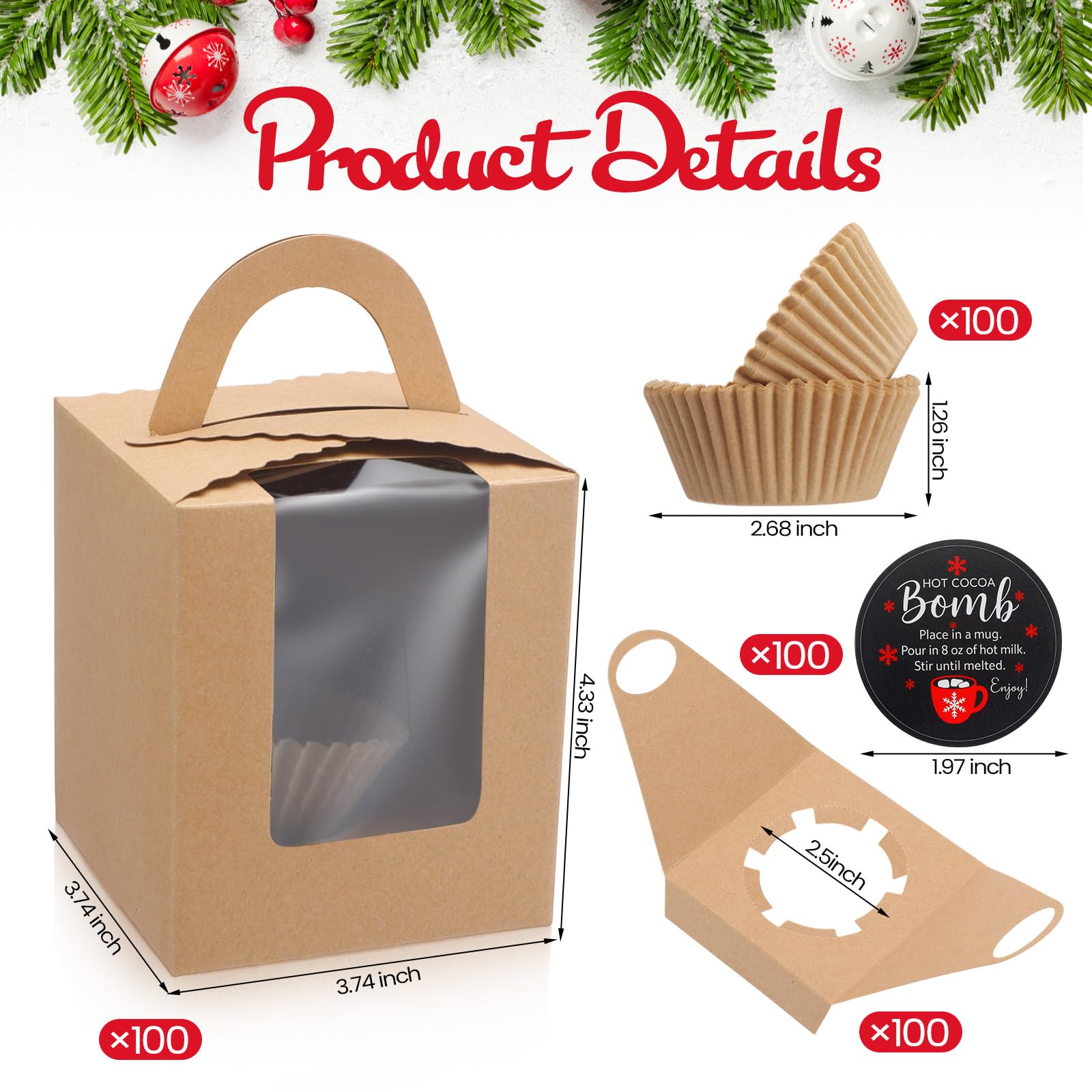 Motiskyy kraft paper box with handle facilitates easy gifting and transport