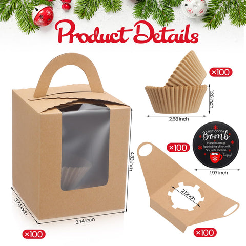 Motiskyy kraft paper box with handle facilitates easy gifting and transport