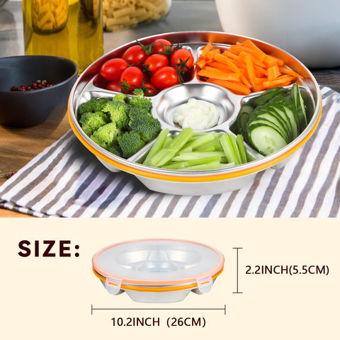 Motith portable snack tray ready for outdoor events with secure lid.