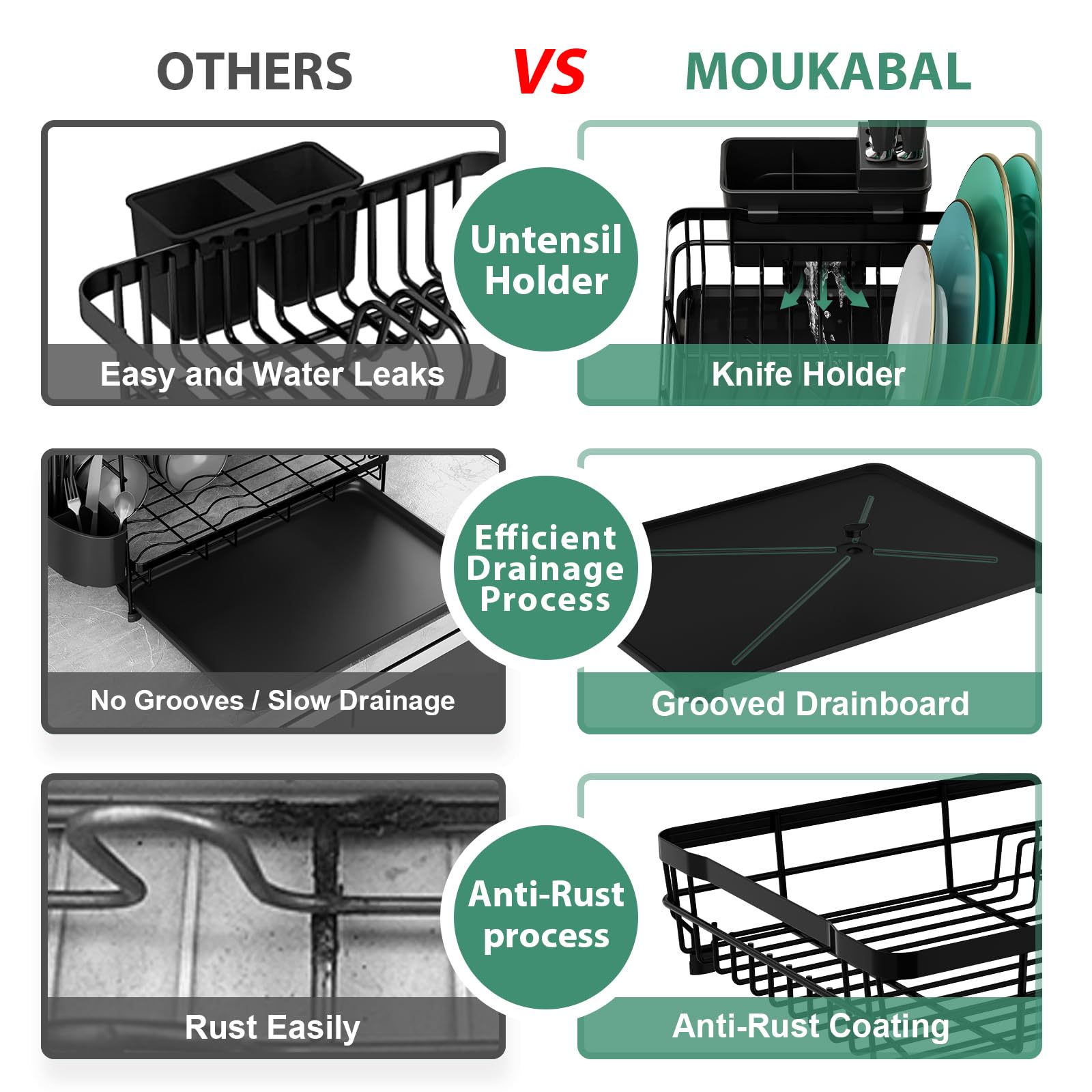 MOUKABAL durable metal construction promises long-term use and reliability.