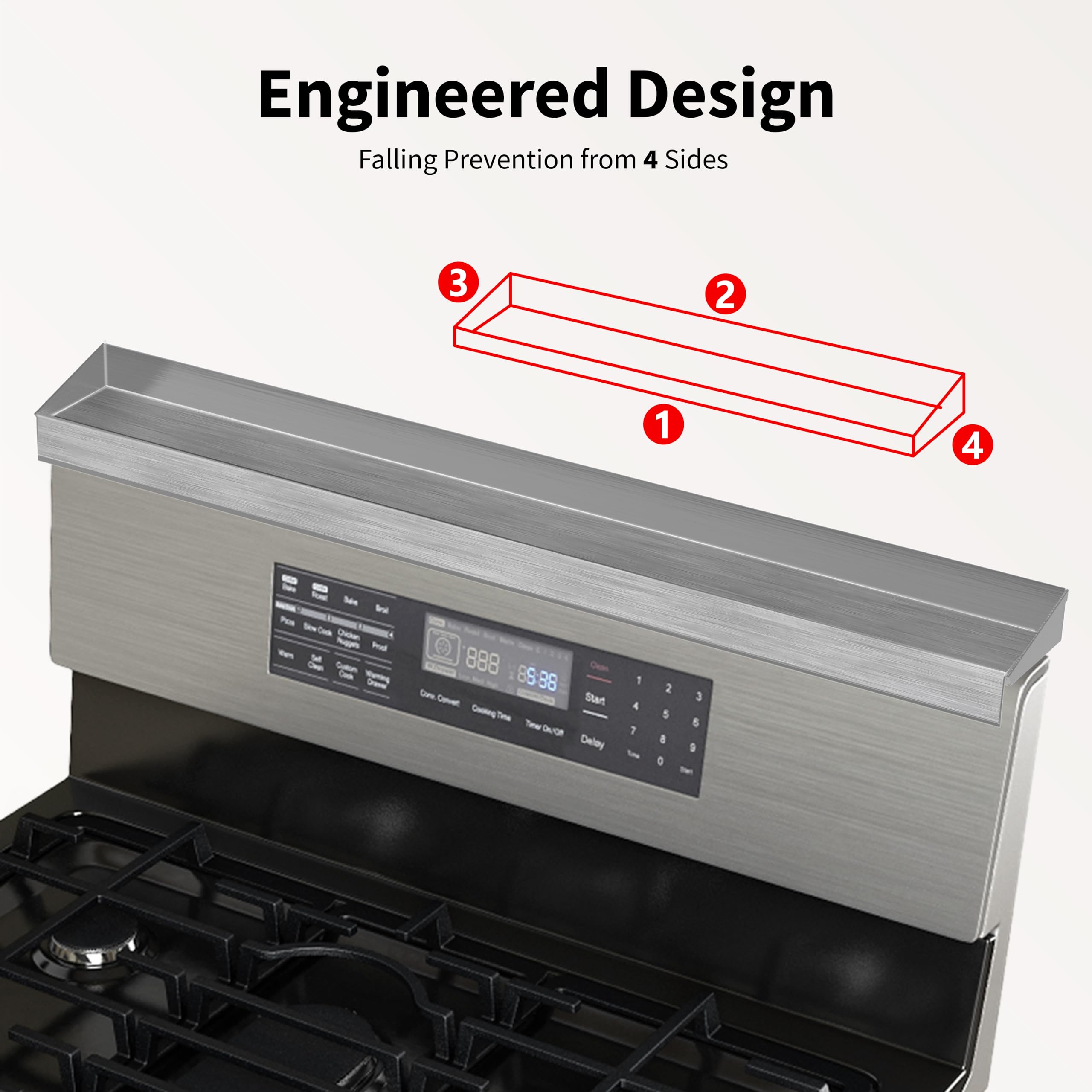 Mount Walker stainless steel construction highlights a durable kitchen organizer.