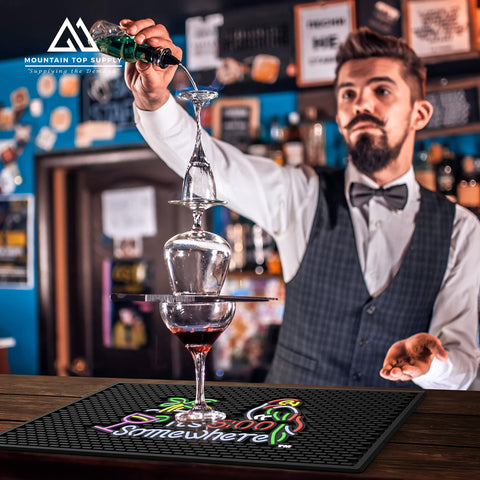 Mountain Top Supply bar mat back non-slip keeps counters safe during spills.