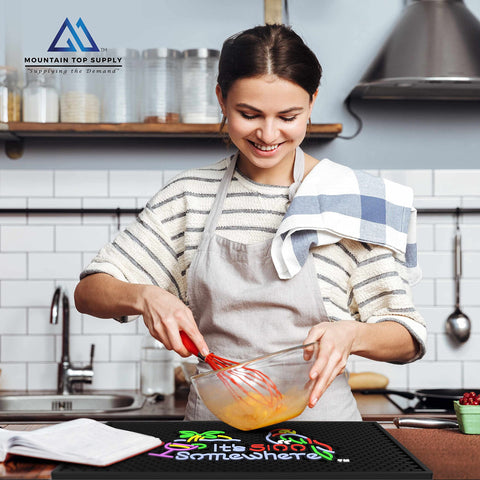 Mountain Top Supply bar mat color close-up highlights vibrant design for decor.