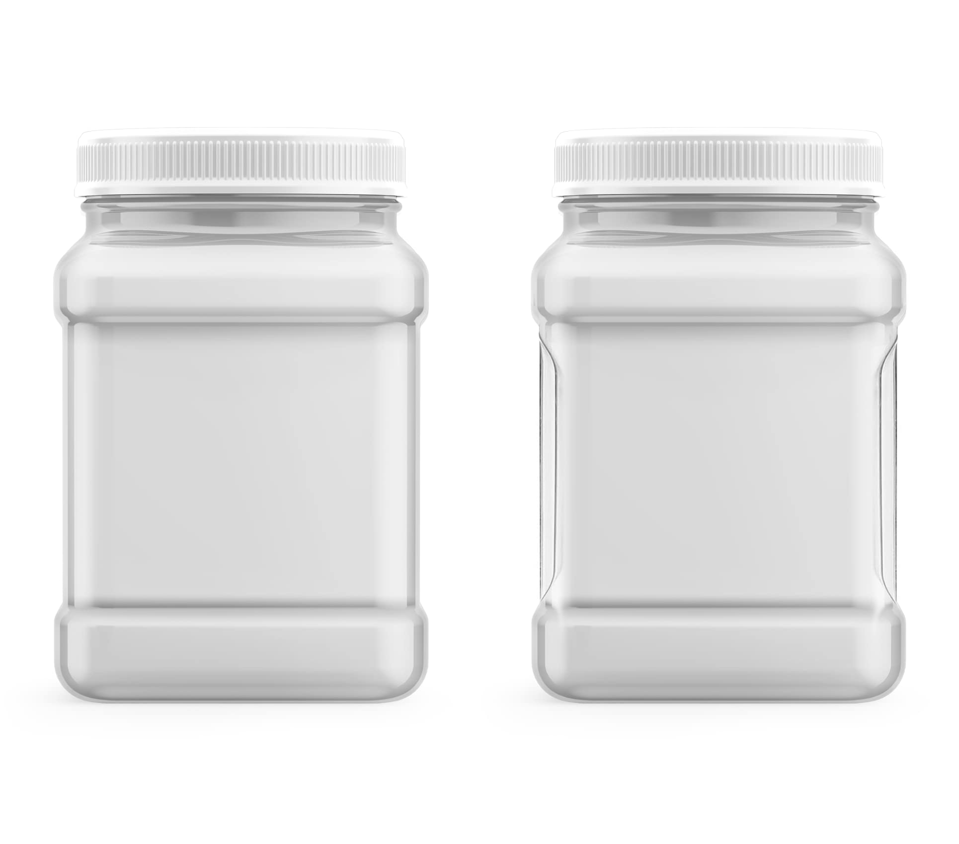 Mountain West PET clear jar shows contents for quick pantry identification