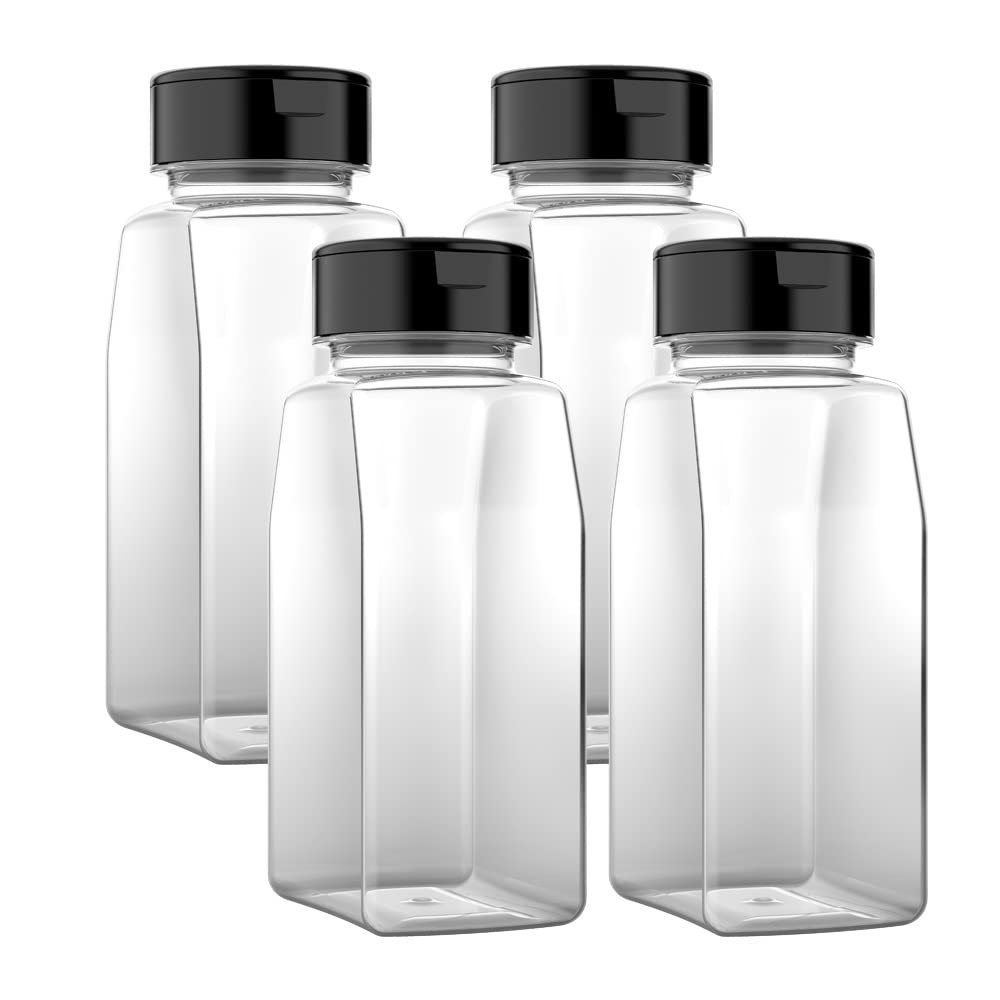 Mountain West spice jars with shaker lids offer clear 16oz capacity for organized pantry seasoning.