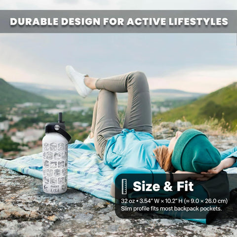 Mousephu 32oz bottle is sized for grab-and-go hydration.