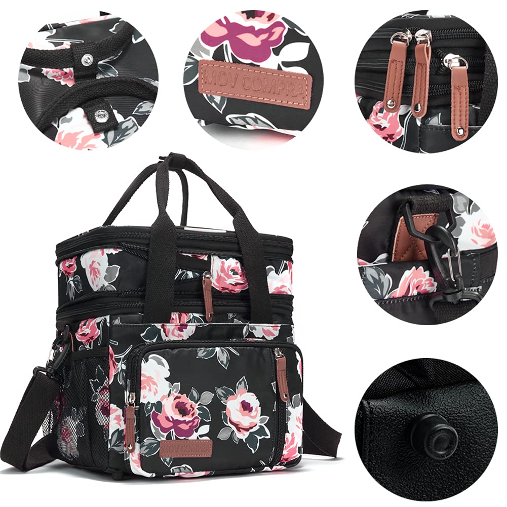 MOV COMPRA lunch bag back pocket provides quick-access essentials