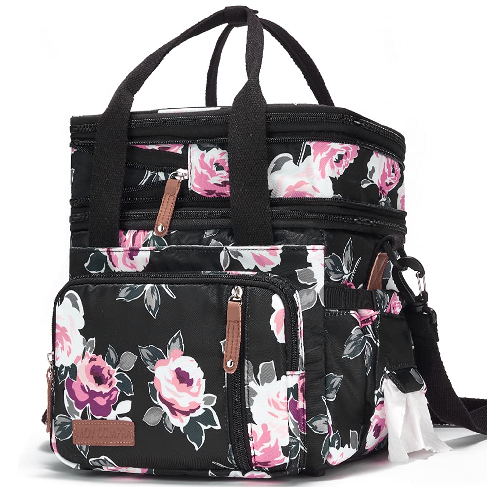 MOV COMPRA lunch bag front view with flower design ideal for work meals