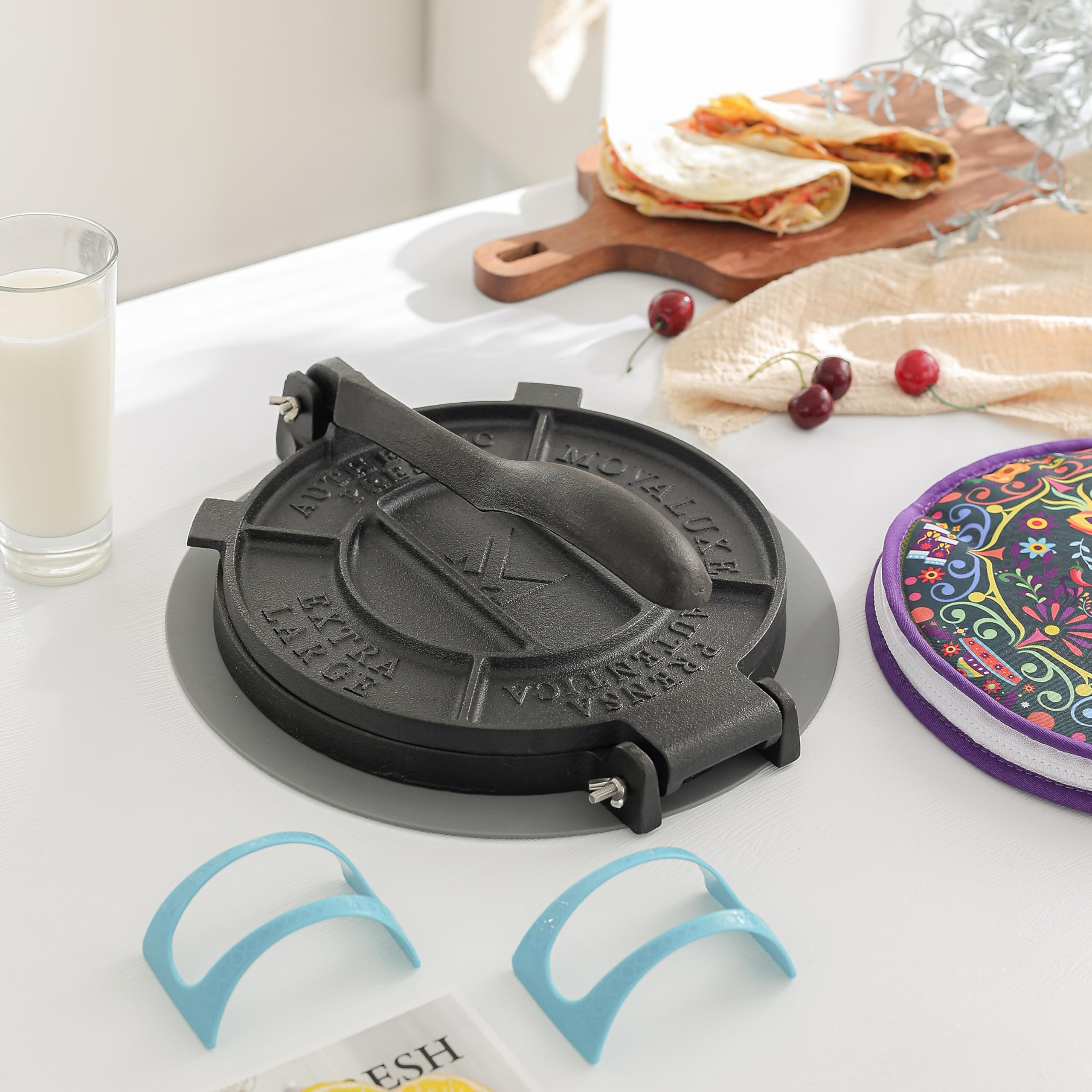 Movaluxe six taco holders organize toppings for tidy servings.