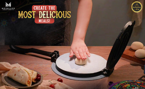 Movaluxe dough kit for roti and chapati preparation.
