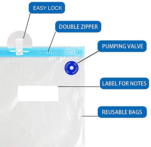 MOVEHI reusable bags with clips for secure sealing and easy storage.