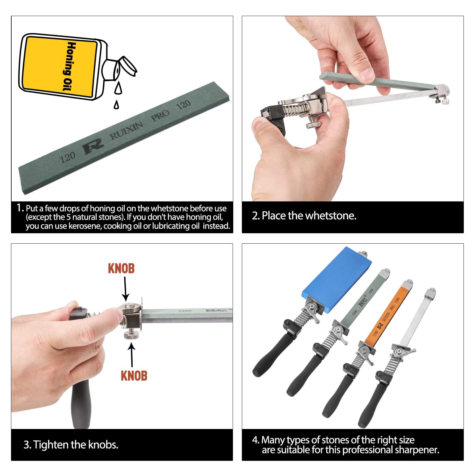 MOVIRON RX-009 multipurpose use sharpens kitchen outdoor and workshop blades