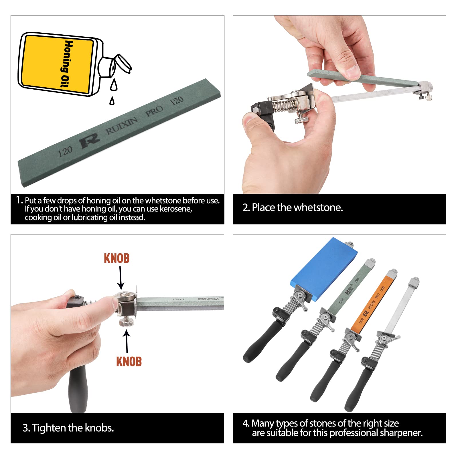 Safety-focused design keeps the handle away from the blade edge
