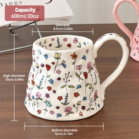 Movlen mug with oversized handle for secure grip during use.