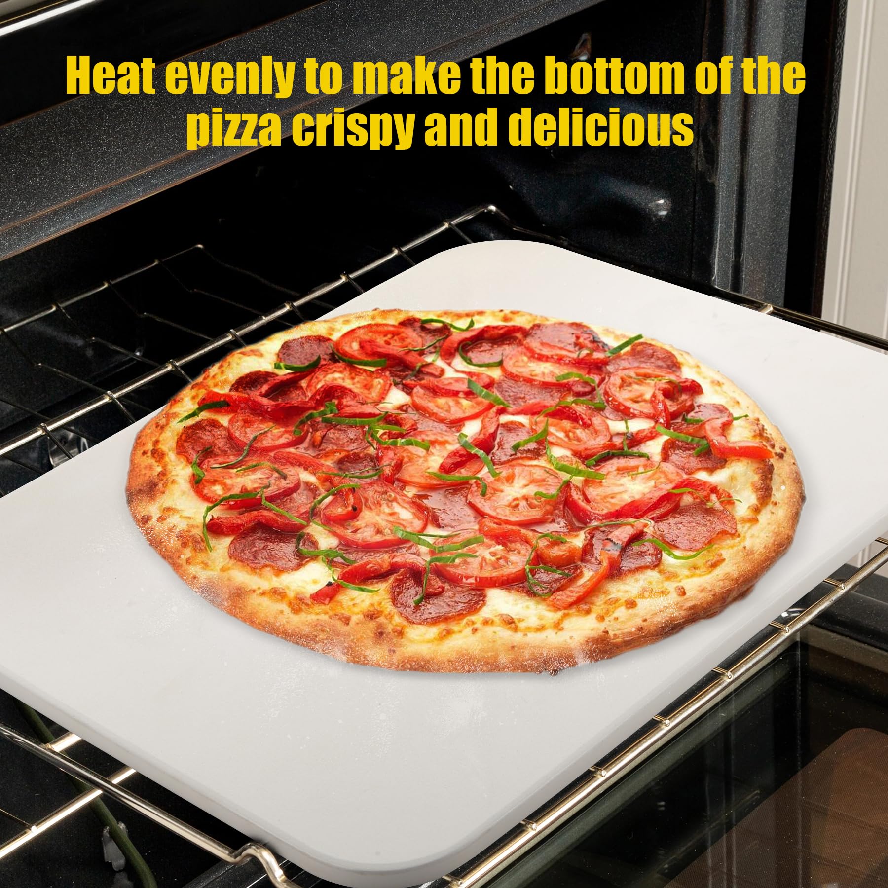 MOVNO steel pizza cutter pairs with the stone for clean slices