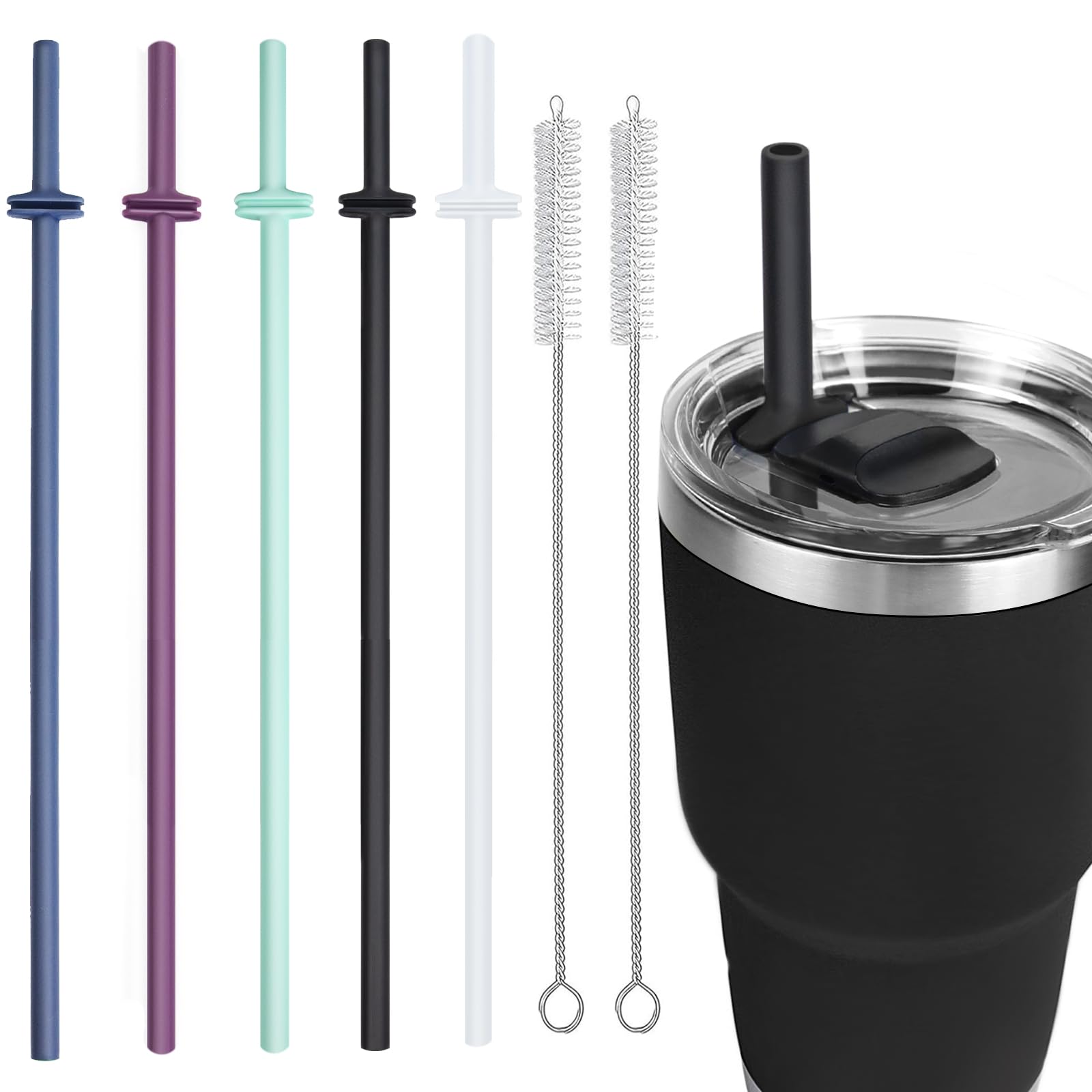 MOVOLIVI silicone straw set for Yeti Magslider, easy to use.