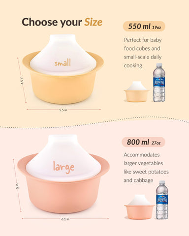 MOYUUM stackable lid and body for compact storage.