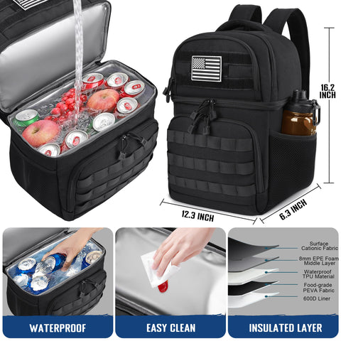 MOZETO Lunch Backpack comfortable shoulder straps for all-day carry.