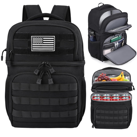 MOZETO Lunch Backpack upper dry-storage for organized meals on the go.