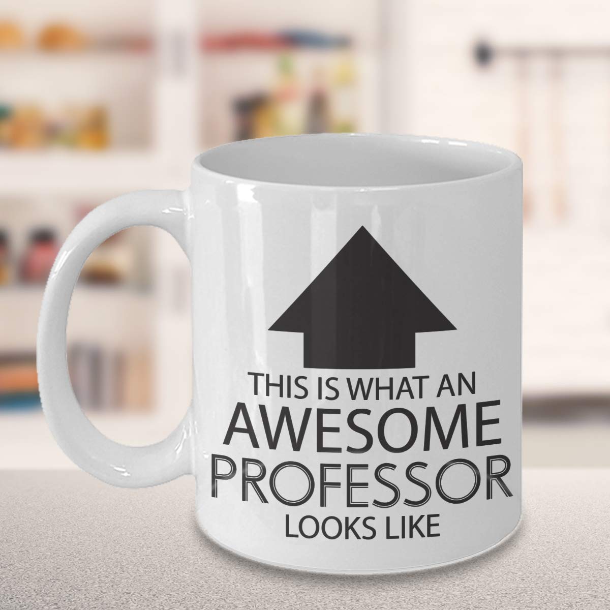 M&P Shop Inc. Funny Occupation Mug on desk, perfect for morning coffee breaks.