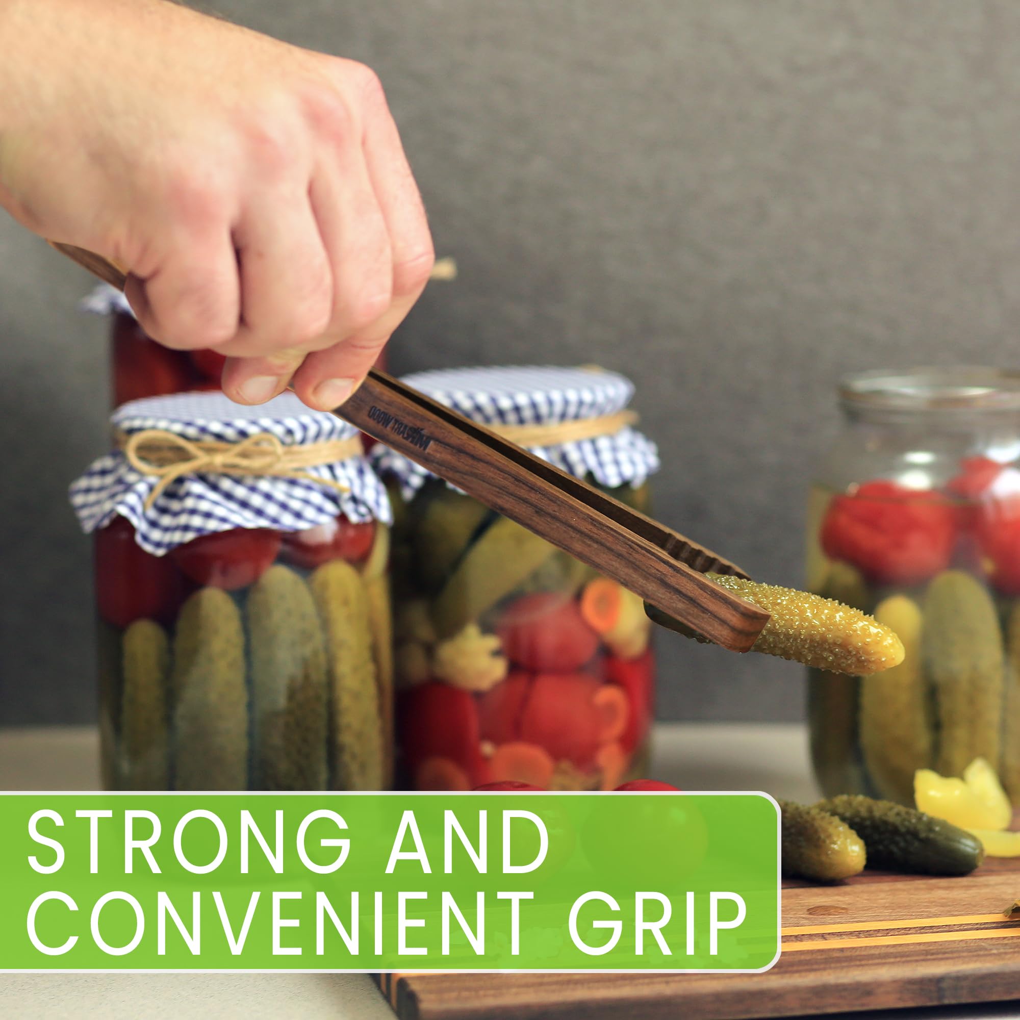 Mr.Art Wood party-ready wooden tongs add style to gatherings