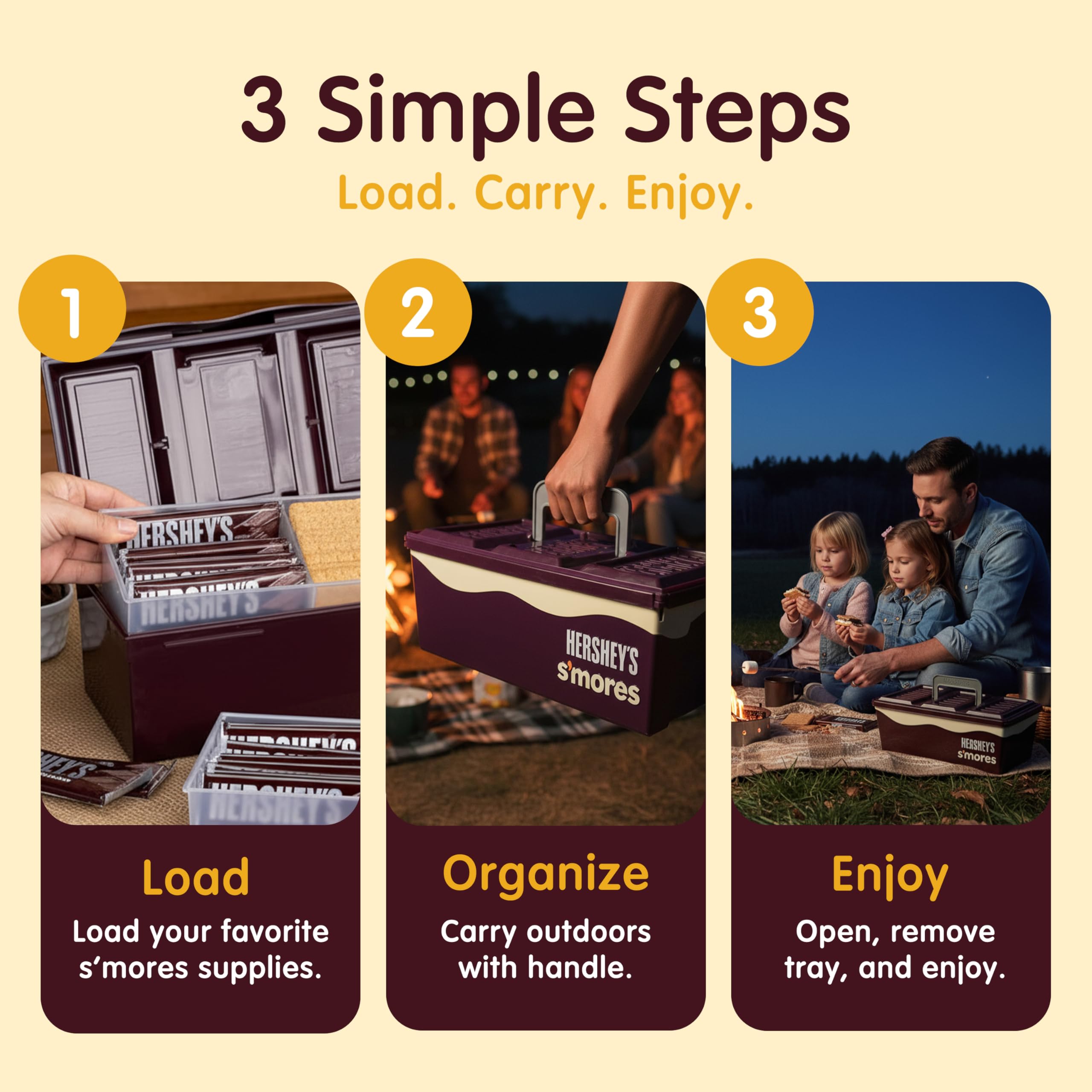 Perfect for camping and picnics with a dedicated s'mores station
