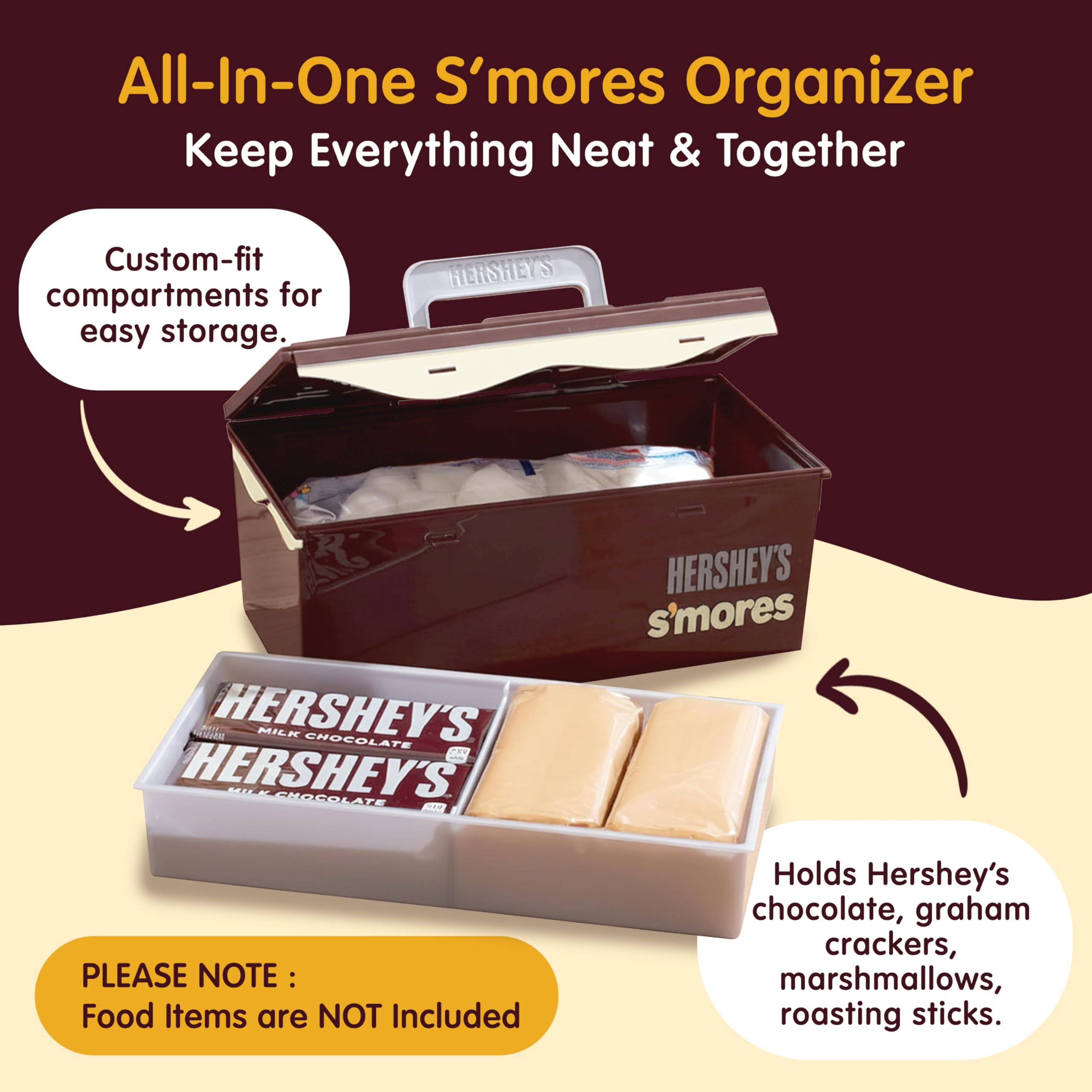 Mr. Bar-B-Q Hershey's Smores Caddy collapsible handle enables compact transport
